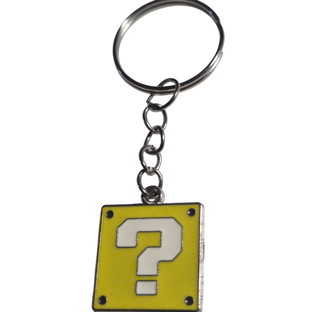 Nintendo Yellow Question Block Enamel Keychain - Picture 2 of 6
